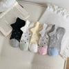 Shallow-mouthed Invisible Socks for Women In Summer, Thin Mesh Breathable Boat Socks, Polka Dot Color-matched Cotton Short Socks, Boneless