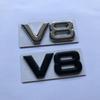 Car Styling 3D Metal V6 V8   Car Sticker Emblem Badge V6 V8 Emblem Badge  Nameplate Sticker Decal Replacement auto  Accessories
