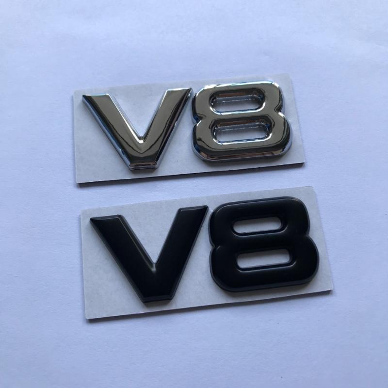 Car Styling 3D Metal V6 V8 Car Sticker Emblem Badge V6 V8 Emblem Badge Nameplate Sticker Decal Replacement auto Accessories