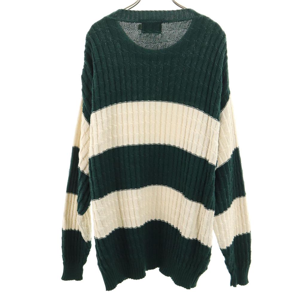 Lee SPORT 90s Old USA made Border Pattern Long sleeve sweater L knit Men's Used