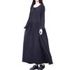Women's Double-Layer Cotton and Linen Retro Long Dress - Cool, Gentle Style, Available In 4 Colors