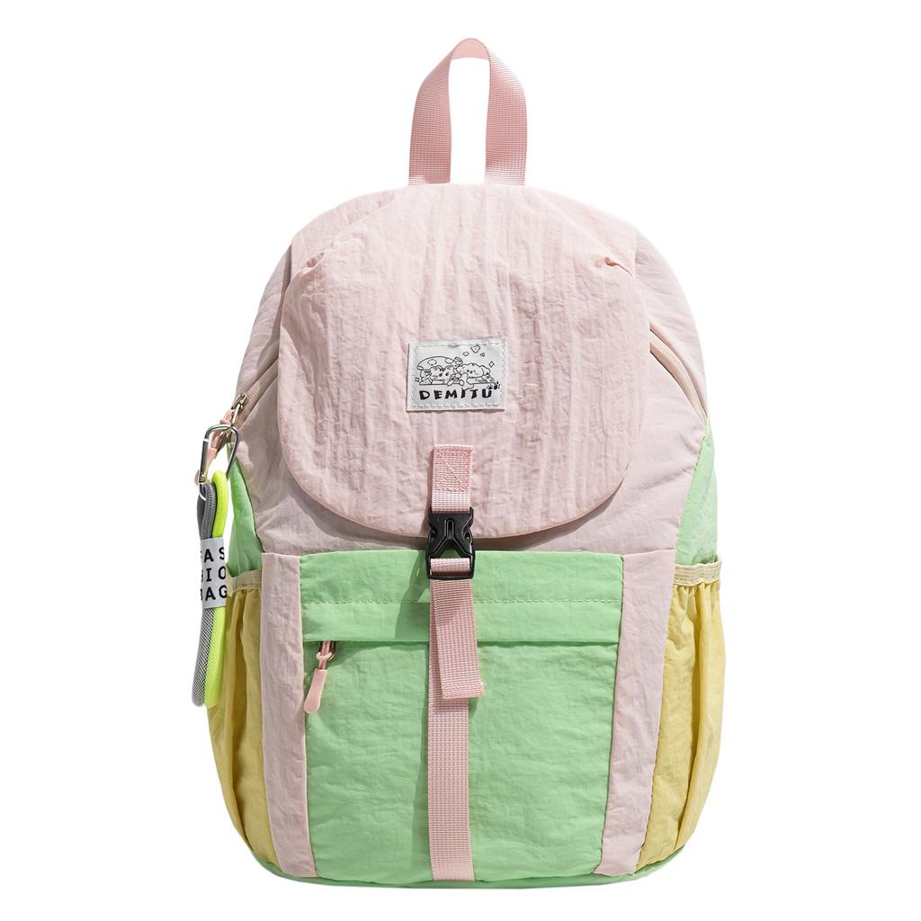 Schoolbag Korean version trendy cool boys and girls backpack foreign style contrasting color primary school bag 1011 large capacity children's