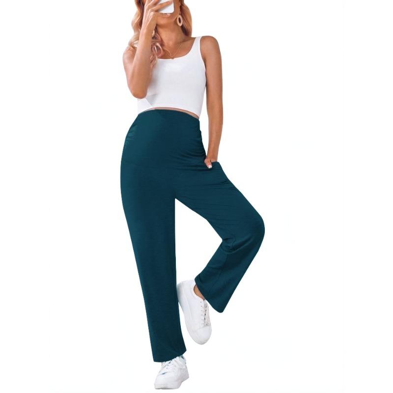 New Women's Straight Leg Pants for Pregnant Women, Loose Nail Buckle Adjustment, Plus Size Women's Maternity Pants