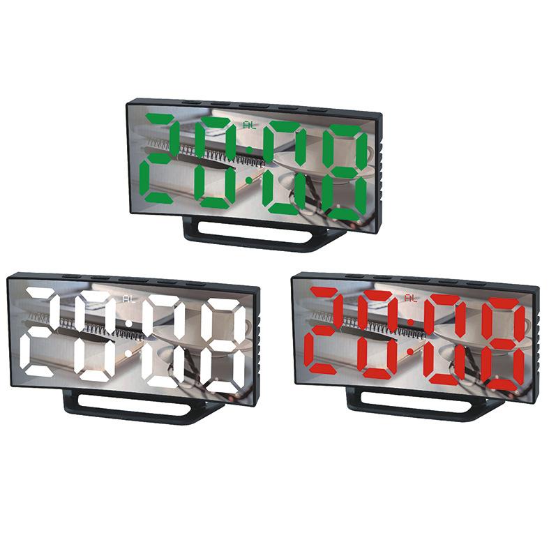 Direct supply of large-screen electronic LED mirror alarm clock intelligent digital creative home clock