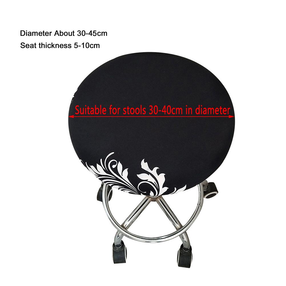 New Printed Round Chair Cover Bar Stool Cover Fashion Elastic Seat Cover Elastic Chair Slipcover Cover Home Textile