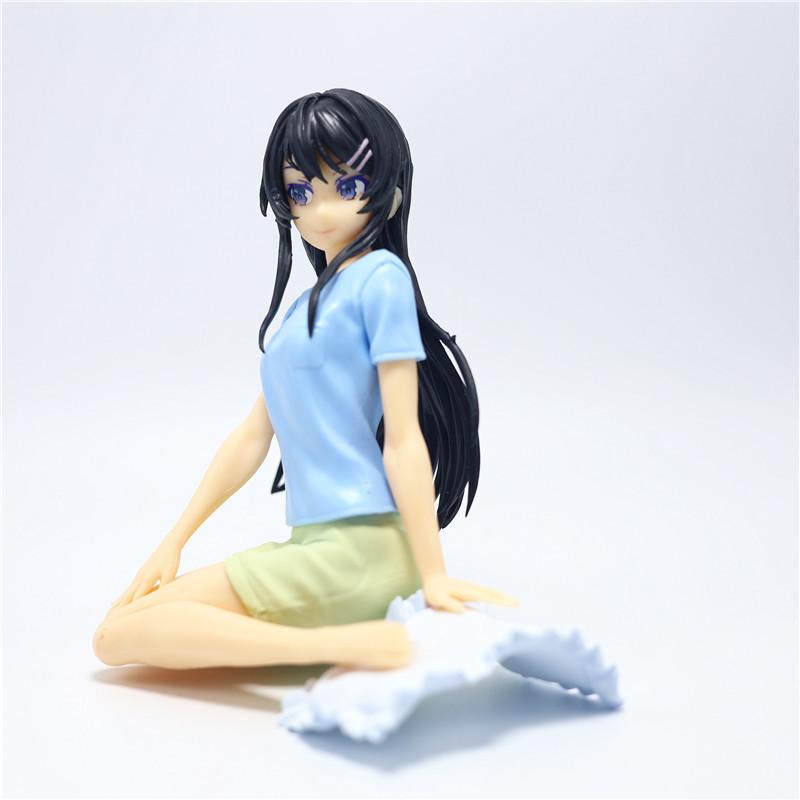 Rascal Does Not Dream Of A Dear Friend Pvc Anime Girl Sleepwear Figurine With Pillow Collectible Gift For Fans