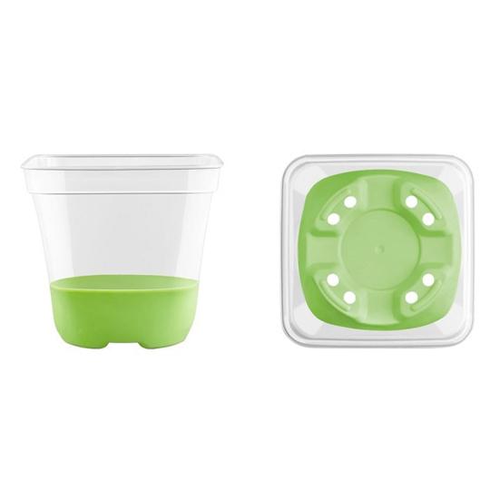 6 bucăți ghivece transparente de pepinieră, ghivece de cultivare pentru răsaduri, cu bază de silicon, semințe reutilizabile, ghivece de început cu etichete pentru balcon de grădină