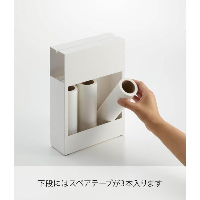 Yamazaki Carpet Cleaner Stand White, Approx. W20xD7xH27.5cm Tower, 4325, Tower Adhesive Cleaner Storage