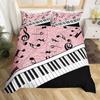 Music Note Piano Score Line 3D Printed Bedding Set Cozy Duvet Cover Set King Queen Twin Single Size Birthday Gift Bedroom Decor