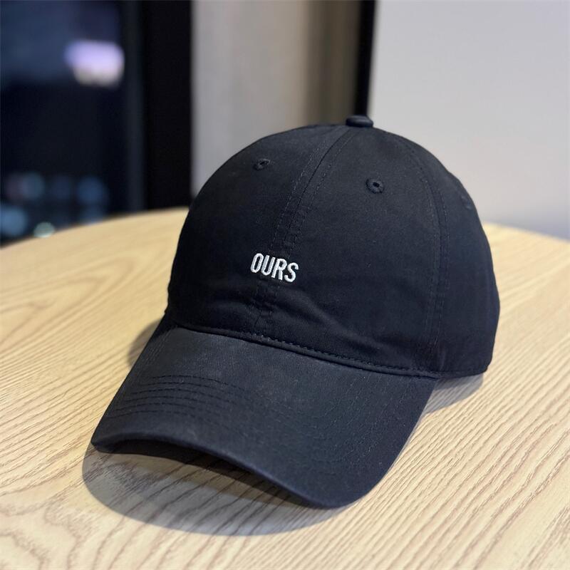 New Cotton Soft-top Baseball Cap for Girls, Simple and Versatile Hat, Colorful Wide-brimmed Face, Small Sunshade Cap for Men