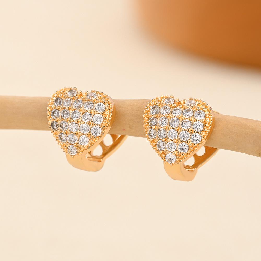 Gold Multi-Style Zircon Hoop Earrings for Women