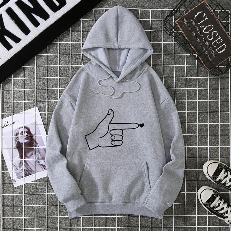 Winter Women's Hoodie High Street Unisex style Double Pockets Sweatshirts Outerwear Women's Clothing