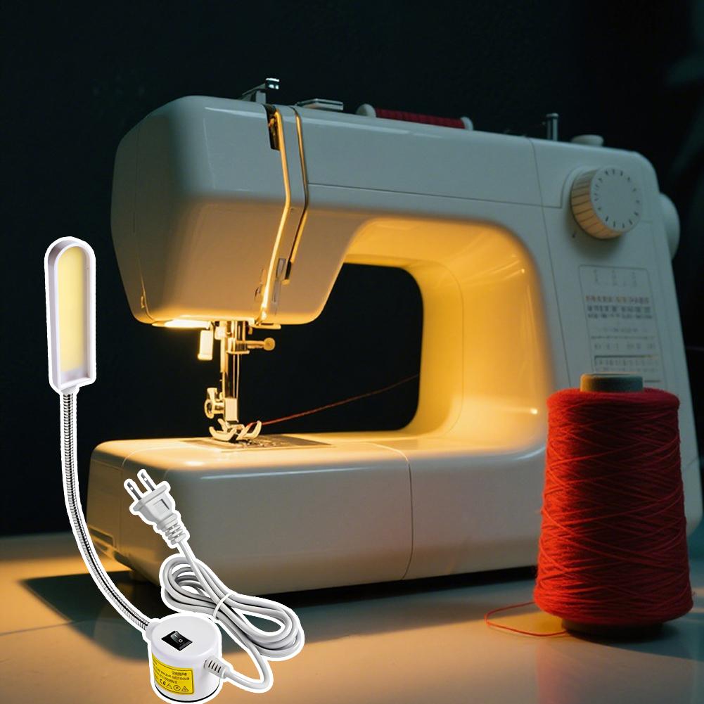 Sewing Machine Light Dimmable LED Work Lamp With 360° Accessories Light Anti-Scratch Base Gooseneck Crafts Bright Eye-Prote T8R0