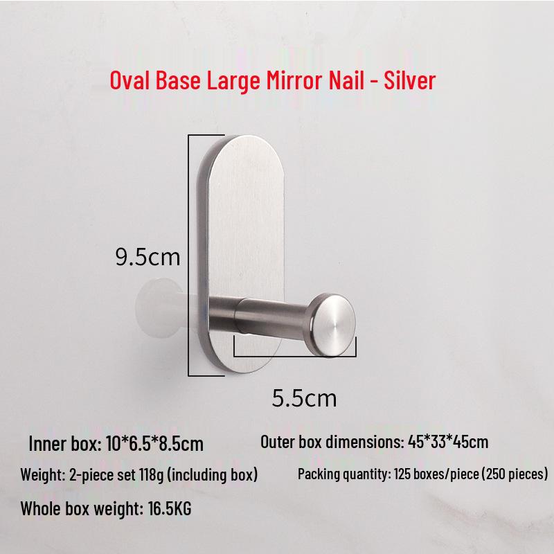 Stainless Steel Traceless Vacuum Suction Cup Hook for Kitchen and Bathroom Towels