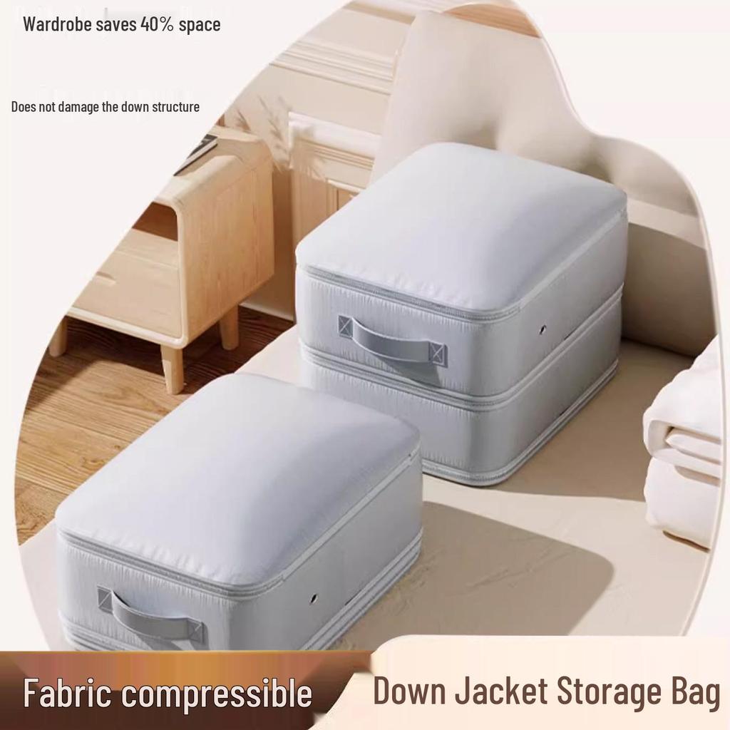Solid Color Dustproof Storage Bag for Clothes and Quilts - Convenient for Moving and Household Packing