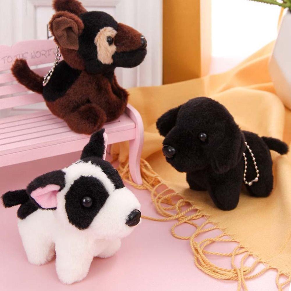 Stuffed Animal Puppy Plush Keychain Bag Charm Dog Plush Doll Jewelry Gift Dog Pendant  Car Keyrings