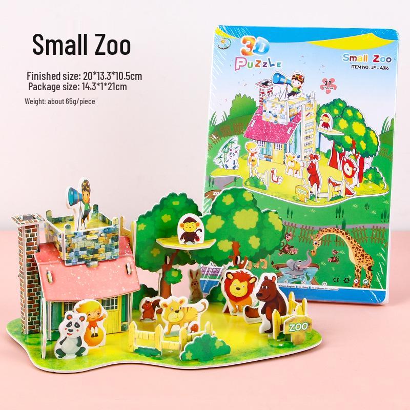 Creative 3D Cartoon Puzzle for Children Ages 3-6 – DIY Educational Toy Gift