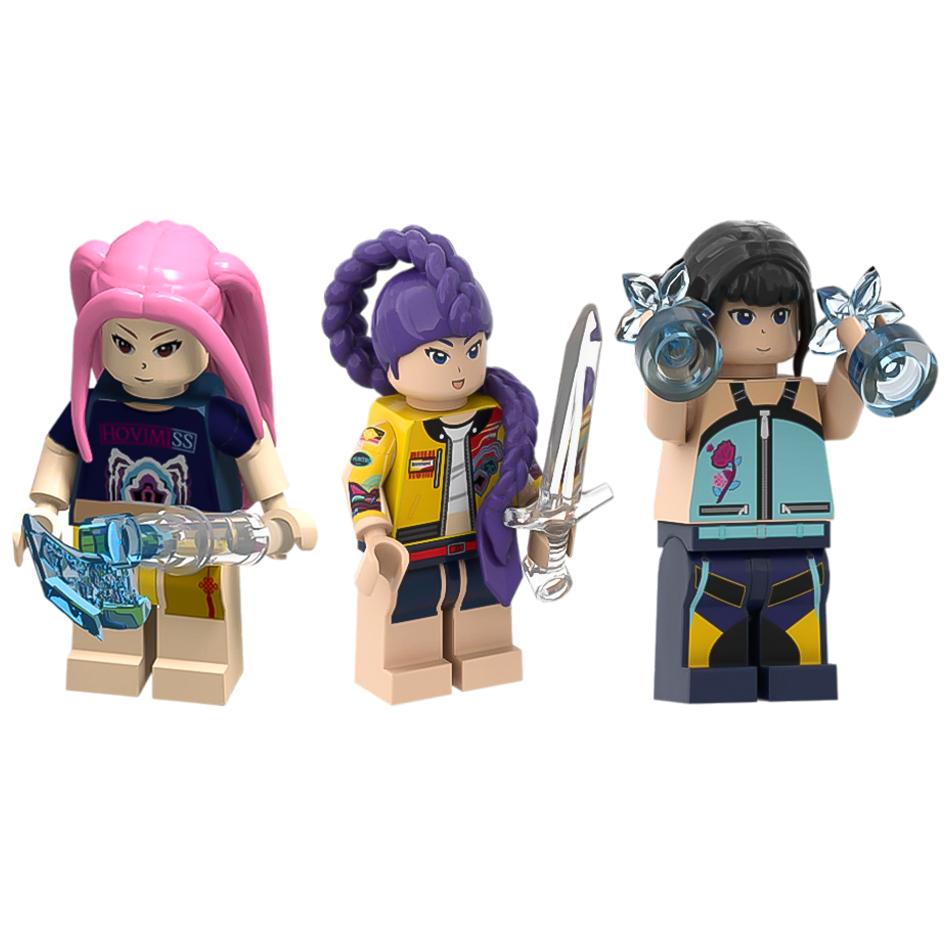 Neues Produkt: KPop Dämonenjäger Bausteine, Rumi Zusammenbaumodell Puppe, Bausteinspielzeug