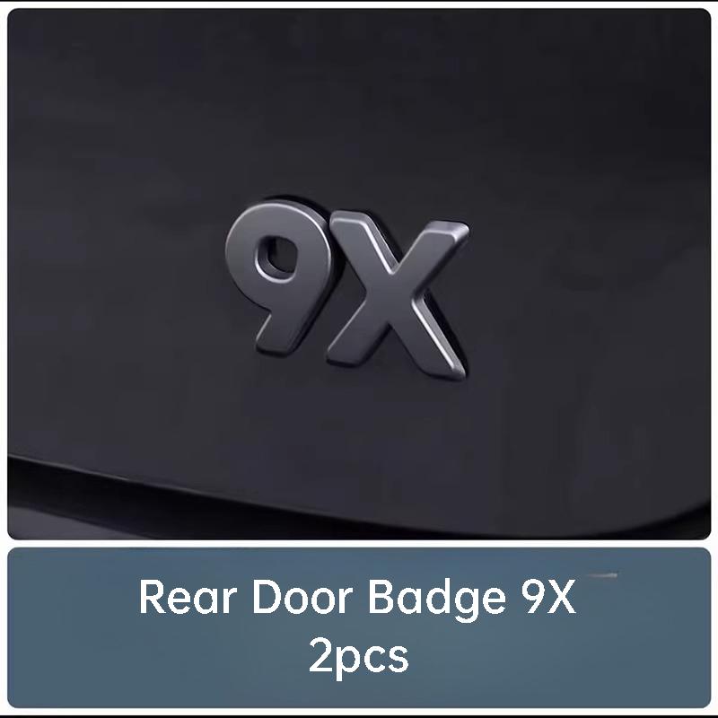 AAVY1 compatible compatible for Zeekr 9X Car Front Badge Blackened Emblem Rear Trunk Letter Emblem Decal Exterior Modification Accessories