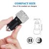 Diamond-mounted Dual USB Car Charger Multifunction Safety Hammer Fast Charging with Bling Rhinestones Aluminum Alloy Car Charger