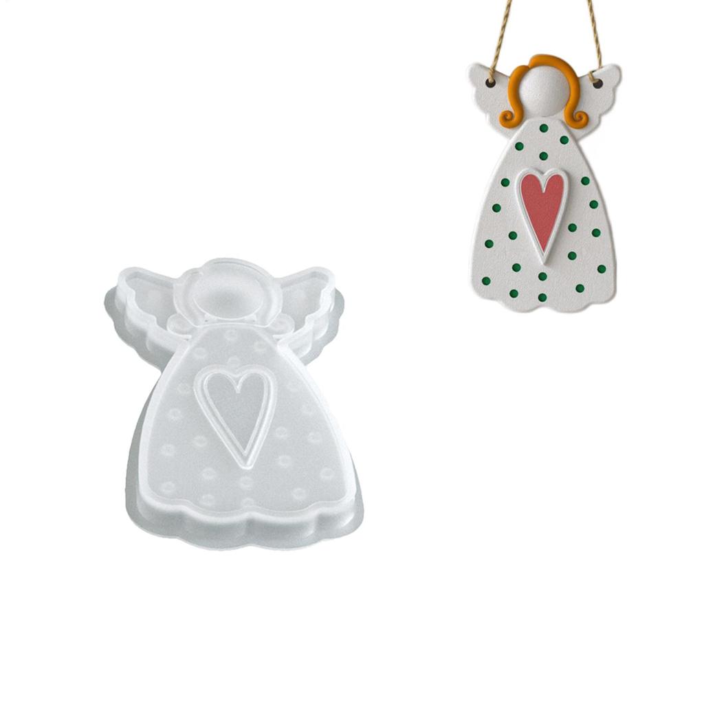 Little Angel Wings Girl Silicone Mold Casting Mold Christmas Pendant Casting Cement Moulds Christmas Gypsum Casting Angel Mold