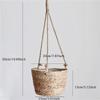 Grass Woven Hanging Flower Baskets Woven Hanging Green Plant Potted Flower Basket Cattail Hanging Flower Pots
