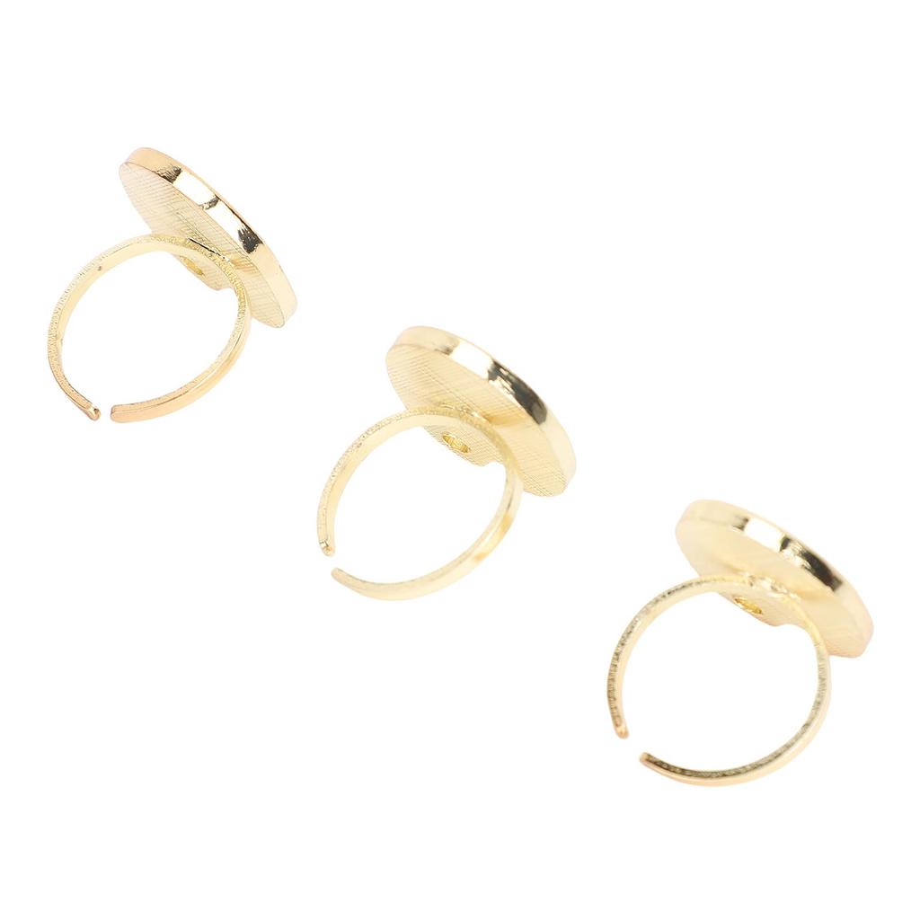 3 STÜCKE Mini Nail Art Palette Fingerringe Aluminium Tragbare Metall Maniküre Palette Nagellack Mischen