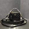 Geantă de mână din piele naturală pentru femei cu model în carouri Nouă Geantă de damă Modă Versatilă Umăr Nișă Casual High-end Crossbody