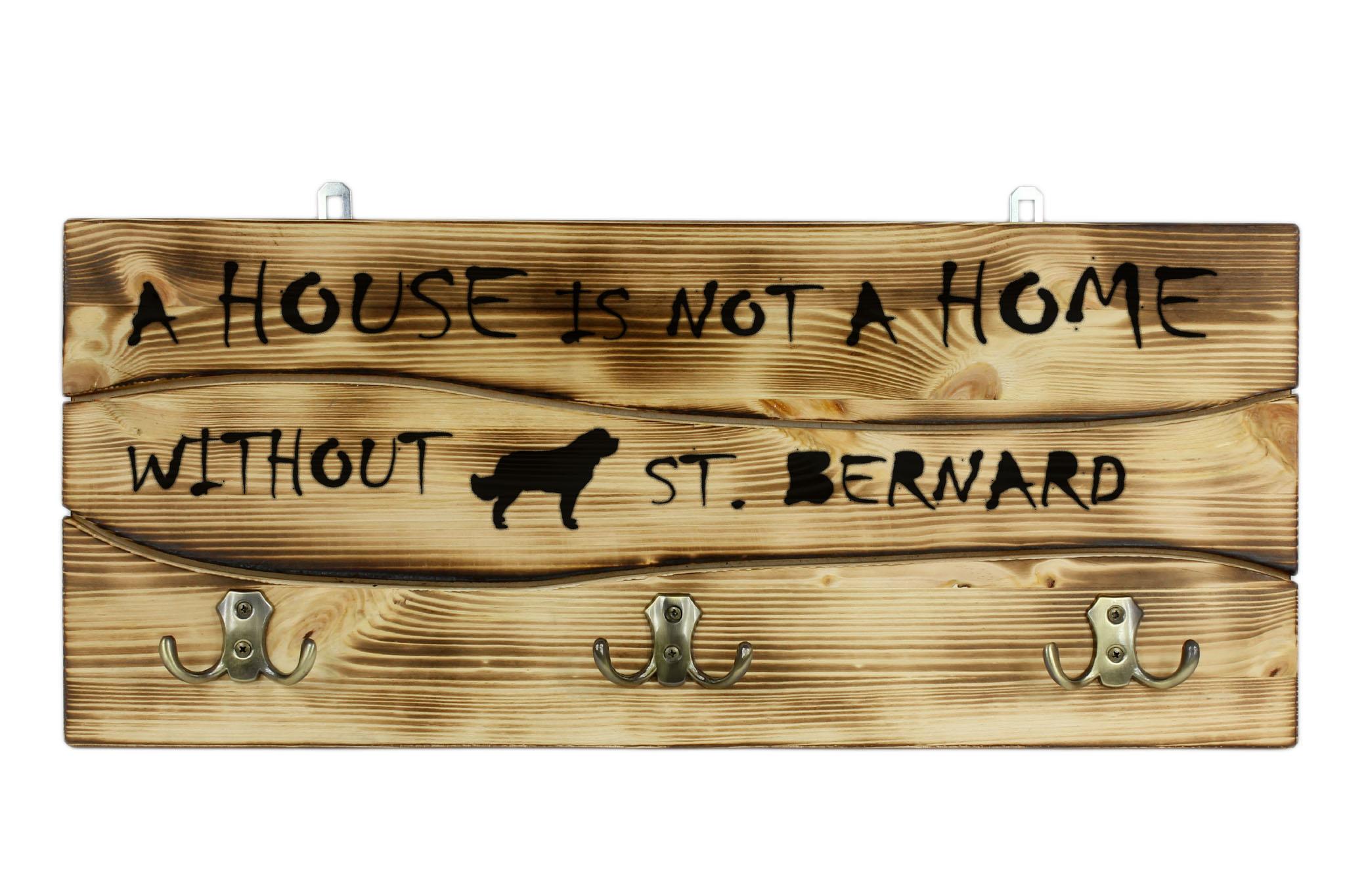 

St. Bernard, Saint Bernard, Alpine Mastiff, Bernhardiner - clothes hanger with a dog, medal display, home decoration from the Art-Dog brand