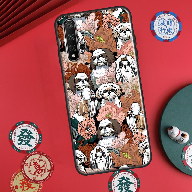 Cartoon Shih Tzu Dog For Huawei P20 P30 P40 Lite P60 Pro Nova 12i 11i 8i 12s 9 10 SE Y90 Y60 Y70 Y72 Y61 Y91 Case