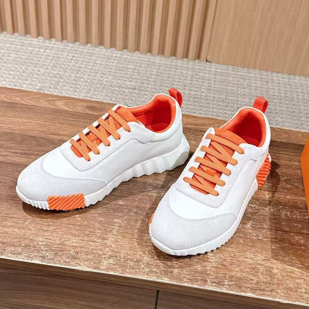 New Men's Running Shoes Luxury Women's Casual Shoes Leather Brand Fashion Brands Comfortable Lace-up Sneakers