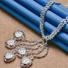 925 Sterling Silver Exquisite Five Hollow Hearts Pendant Necklace for Women Fashion Party Favor Wedding Jewelry
