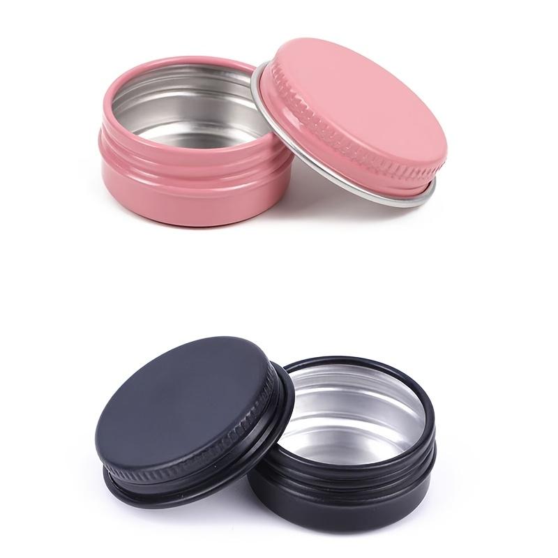 4Pcs Aluminum Tin Jar, Leak Mini Proof Refillable Bottle Salve Tin, Screw Lid Metal Tins Containers for Spice Powder Candies