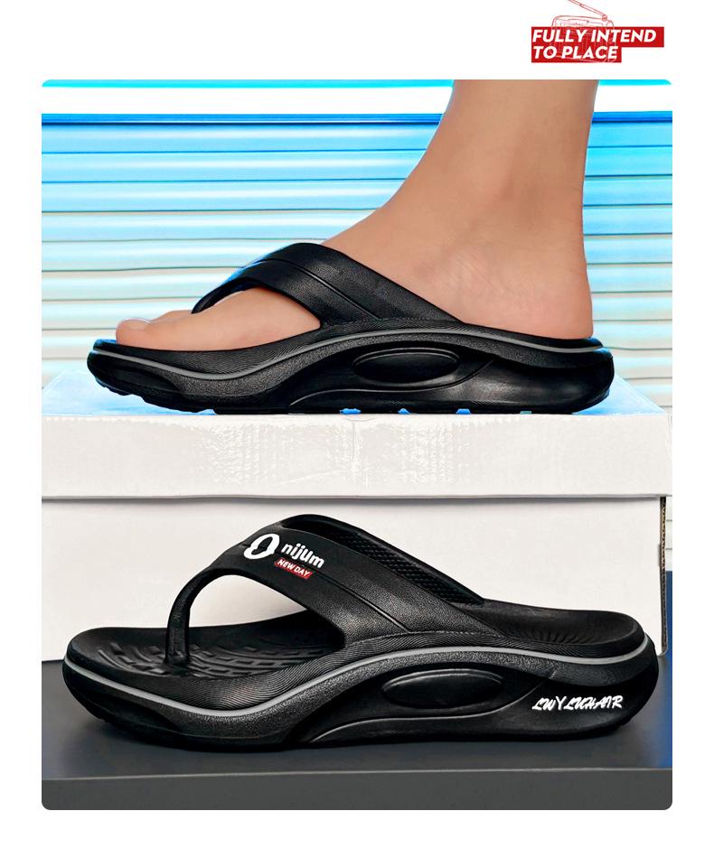 Trendige rutschfeste Flip-Flops für Herren: Neuer Stil Dicke Sohle Outdoor Sport Strand Sandalen
