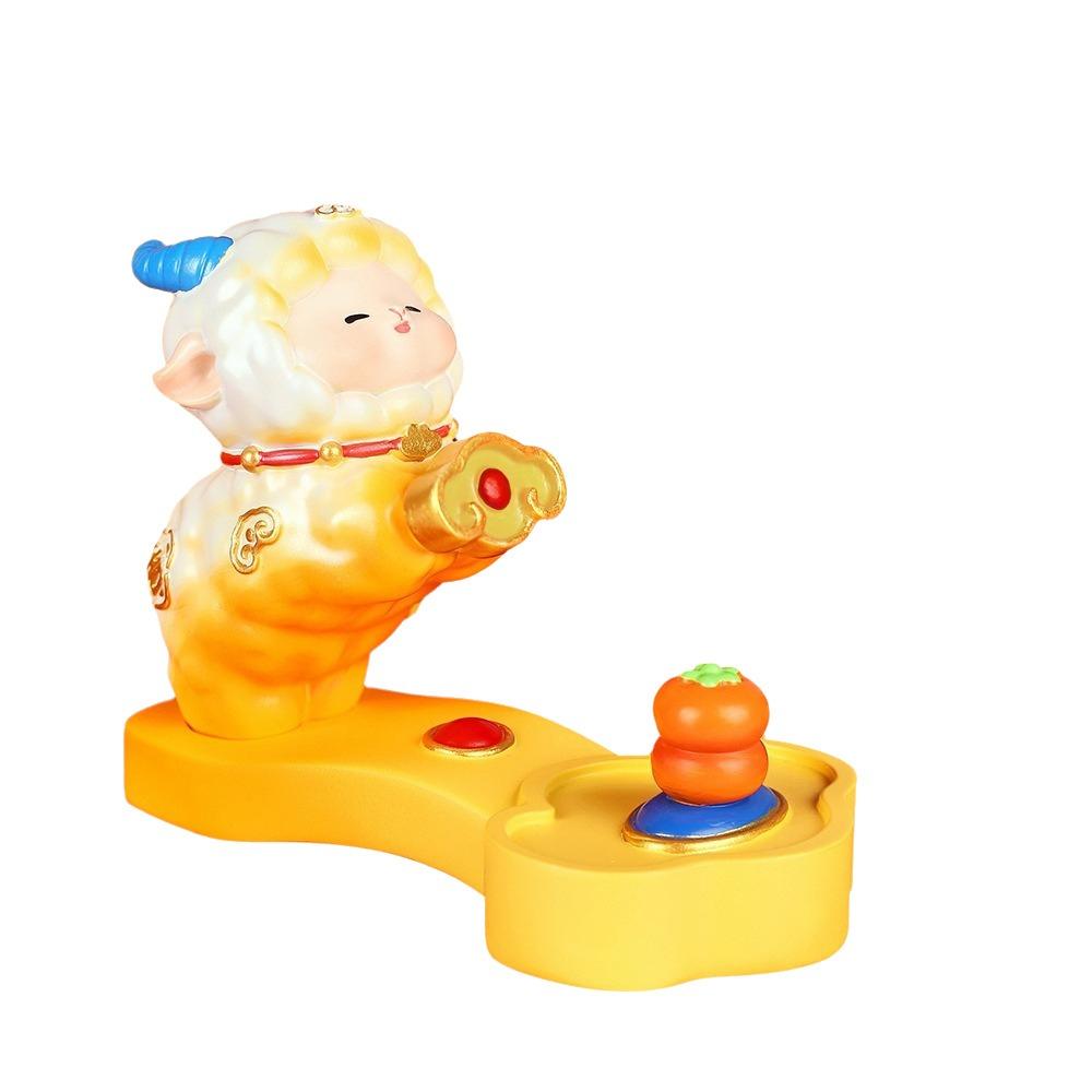 Cute Goat Figurine Mobile Phone Stand Chinese Style Zodiac  Sheep Figurine  Home Decor