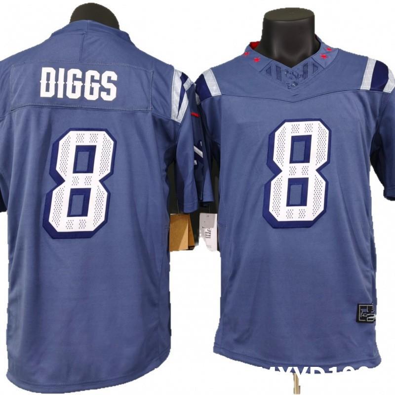 3rd Gen New England Patriots 8 Diggs Football Jersey Grey Mens Sports Game Shirt