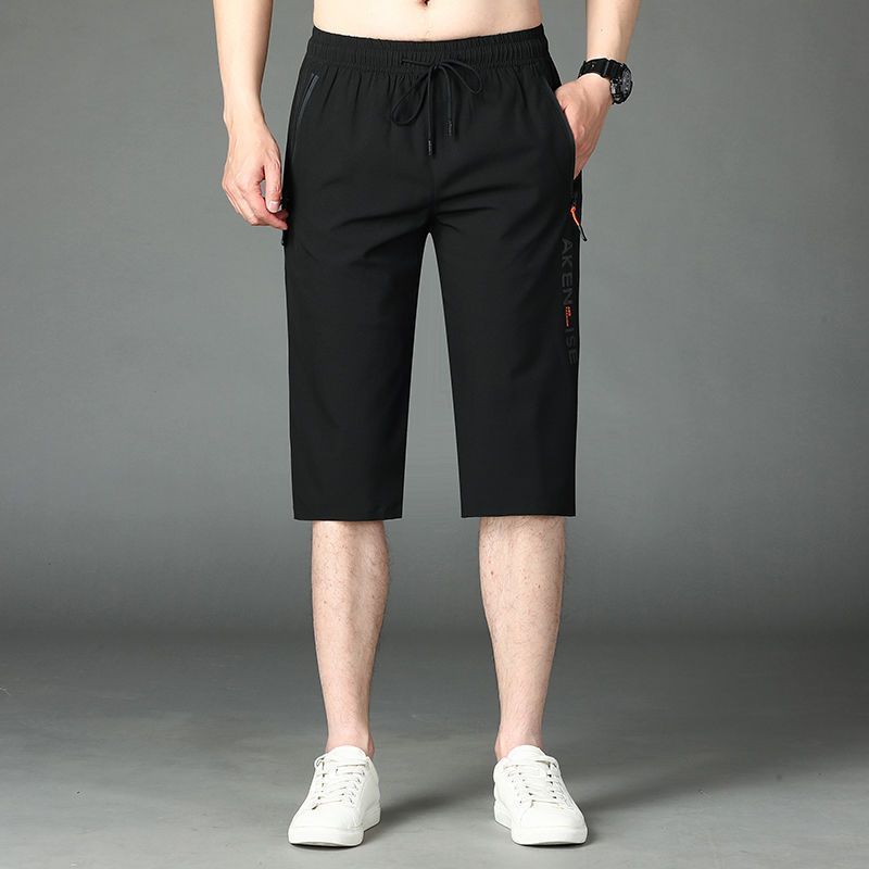 

Men s Shorts Ice Silk Quick Dry Shorts Loose Straight Summer Casual Sports Pants S чорний