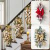 Christmas Wreath Pendants Without/with Light Atmosphere Decorative Stair Garland Home Door Window Ornaments Party Supplies Gift