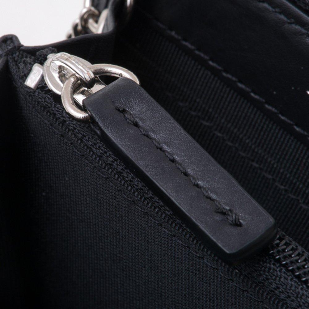 Coin Purse Elegant Selected Calf Leather Smooth Easy To Use Storage Capacity Orthodox Versatile Black [Mira Schon] [CALF LEATHER] Men's