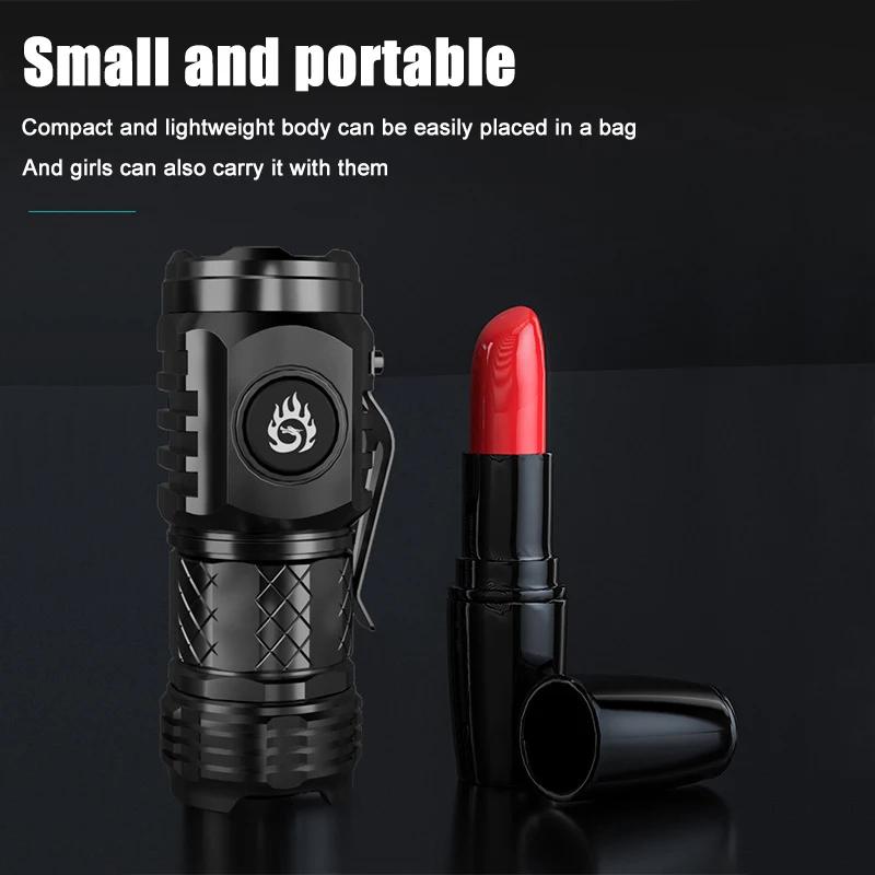 High Quality 3*SST20 LED Flashlight Built-in Battery USB Rechargeable Pen Clip Head Flashlight Waterproof Camping Hiking Torch