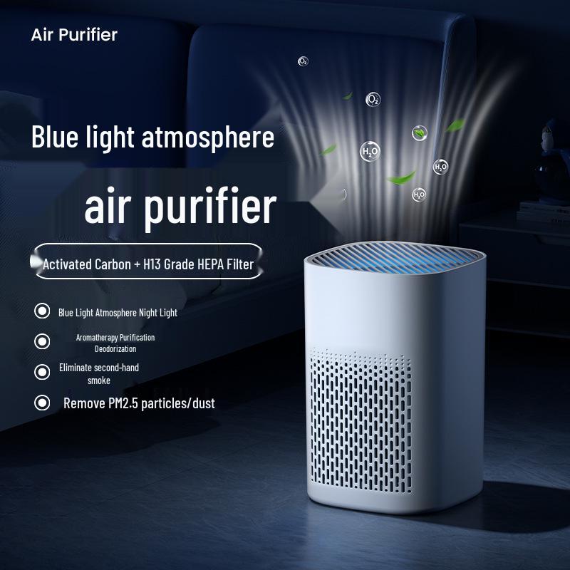 Portable USB Air Purifier & Night Light with HEPA Filter & Aroma Diffuser