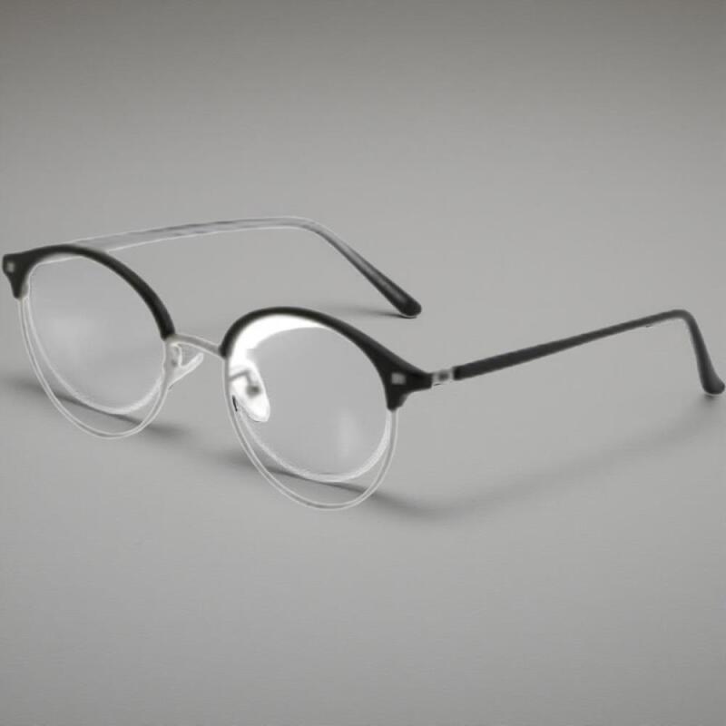 

Unisex transparent color steel PVC fashion glasses Crystal-Light Gold