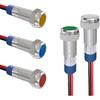 APIELE Indicator Light 6mm 1/4" Waterproof IP65 Metal Signal Lamp 12V-24V AC/DC LED Pilot Dash Lamp Red Green Blue Yellow White 5 PCS with 150mm Wire