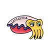 Big Eyes Anime Squid Drip Oil Brooch - Underwater Animal Cuttle Pin Badge