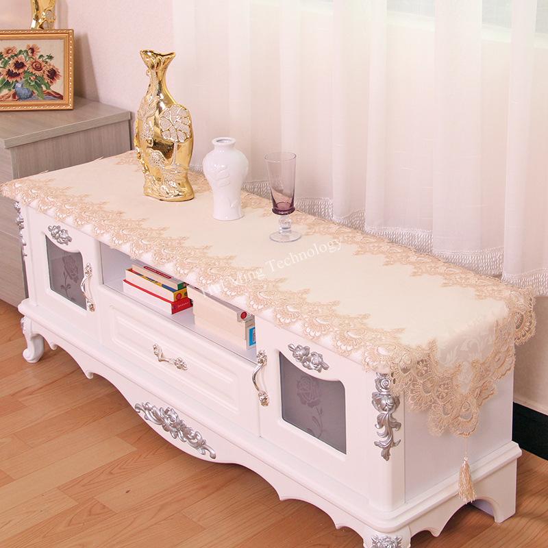 Table Runner Europe Embroidered Table Runners Table Flag Cover Jacquard Cup Mat Flower Water Soluble Lace Tv Cabinet Wedding