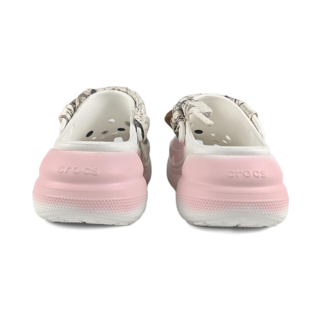 Crocs Crush Clog EVA Decorative Buckle Hand-Painted Graffiti Casual Fashion Versatile Hole Shoes Unisex White