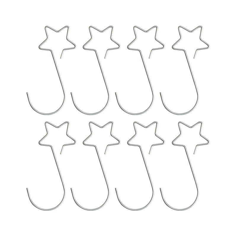 Star Shape Anti Rust Metal Wire Christmas Tree Hooks