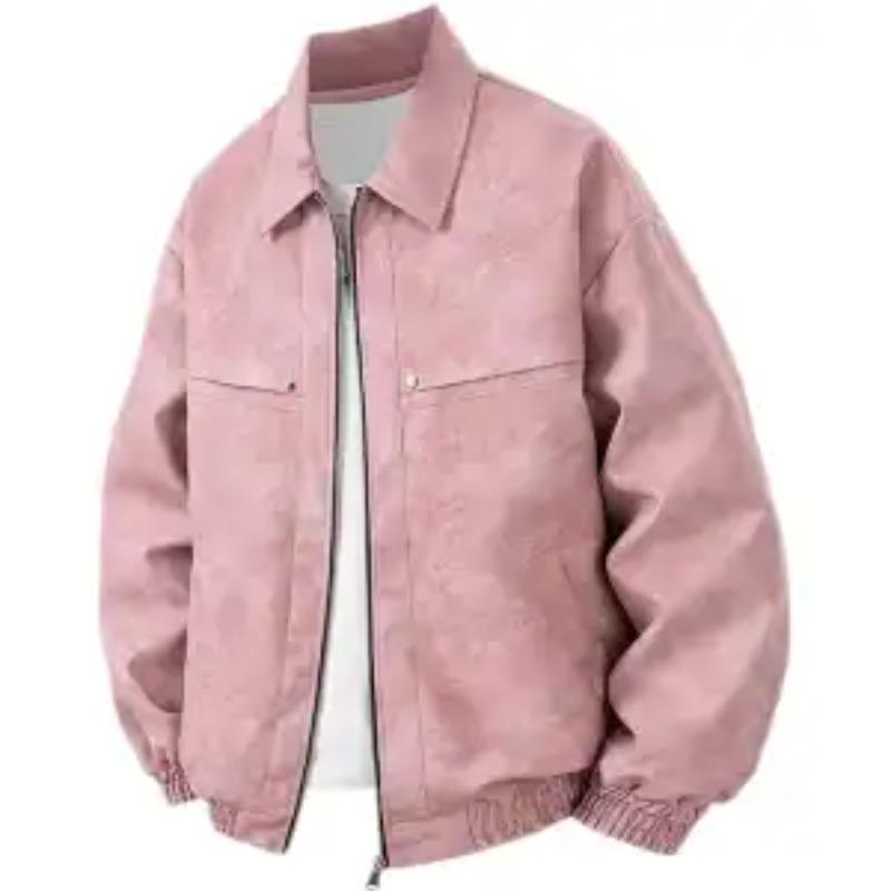 American Old Fashioned Pu Leather Men's Autumn Casual Versatile Jacket Retro Solid Color