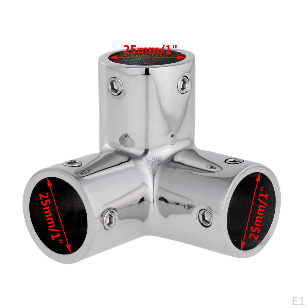 Mirror Polished 316 Stainless Steel Marine Boat Hand Rail Fitting Corner Elbow Hardware '' 25mm