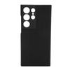 Phone Case for S23 Ultra Black PC Leather Smartphone Protective Cover Simple Stylish Cellphone Shell
